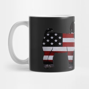 American Flag Market Show Doe Silhouette - NOT FOR RESALE WITHOUT PERMISSION Mug